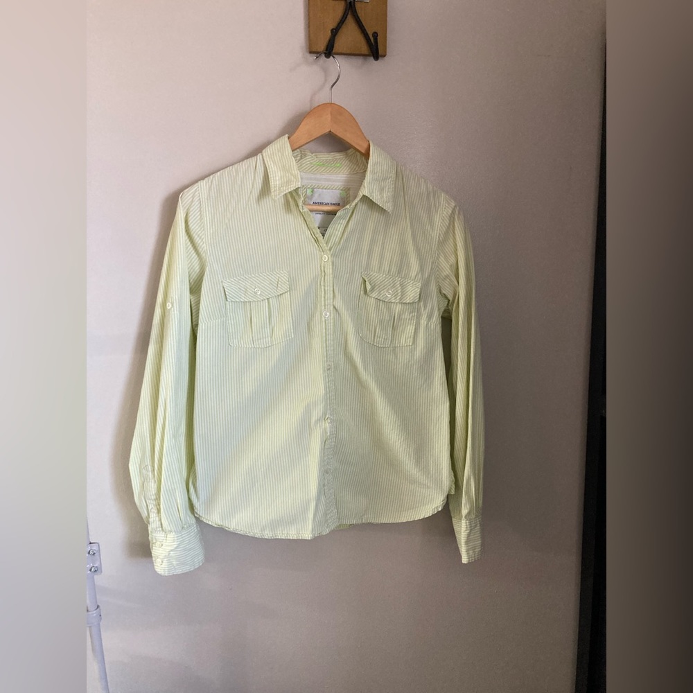 American Eagle Cotton Button Down sz Med and Maurice’s med cotton button down